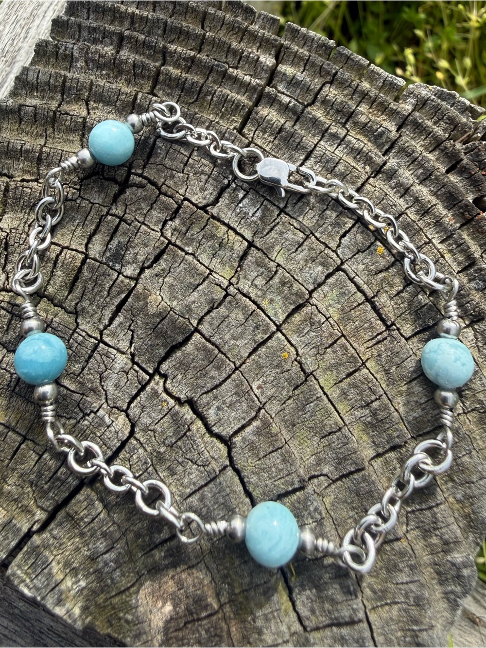 Larimar Link Simple Bracelet Stainless Steel